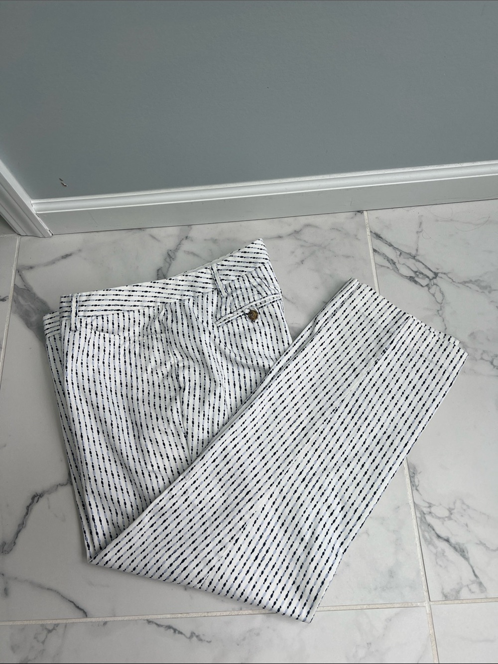 Womens White dot patten Pants